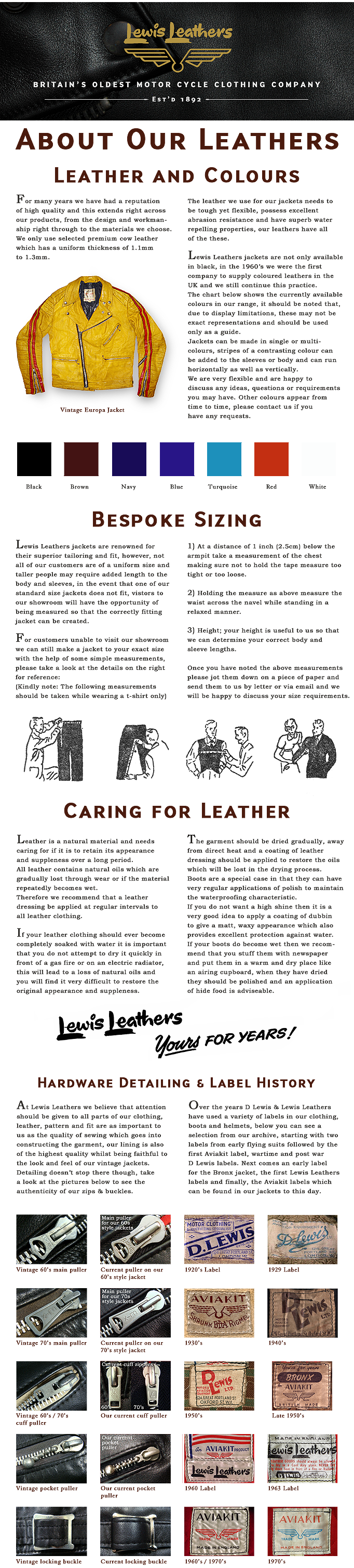 Leather Sizing Guide–